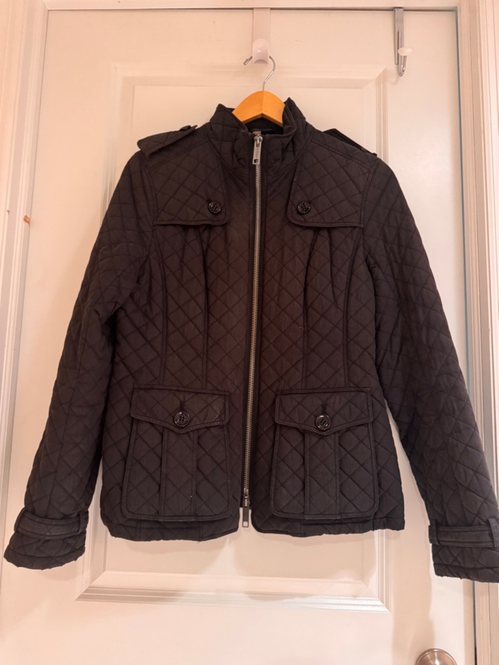 Vintage Black Burberry Quilted Jacket